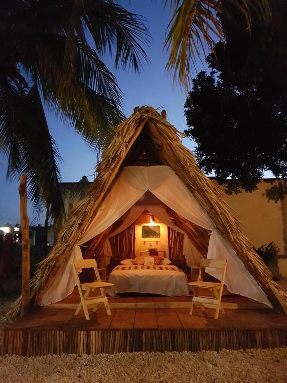 Cabaña con vistas al jardín