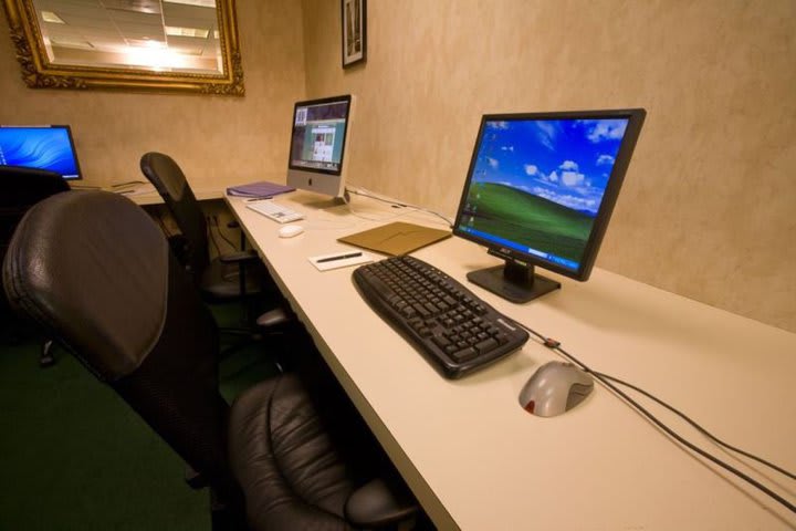 Business center at The Manhattan Club hotel in New York