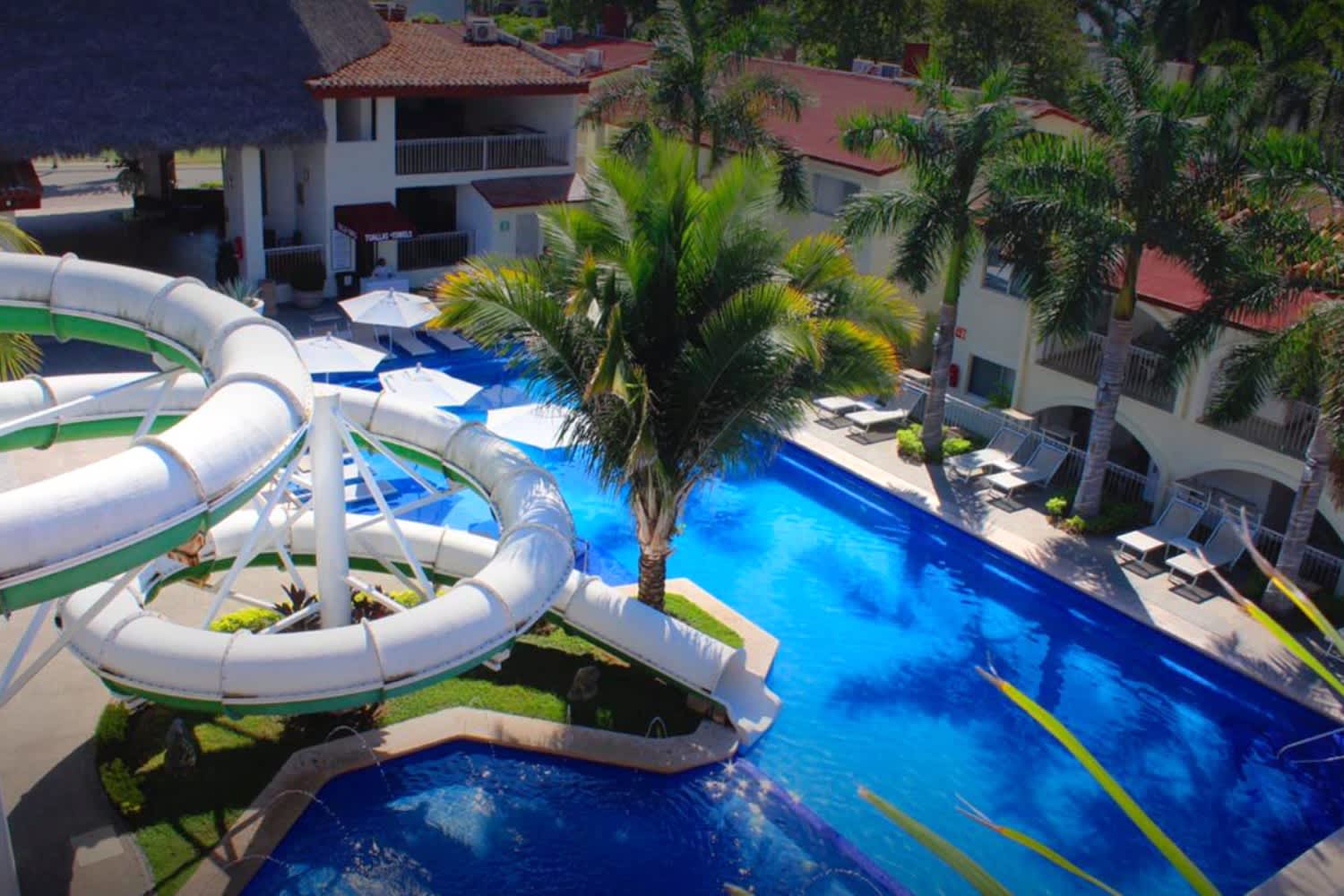 Slides at the pool