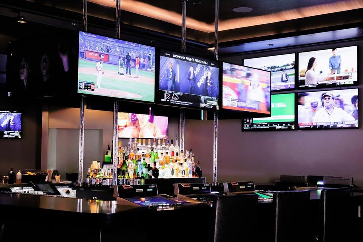 Bar with sport screens