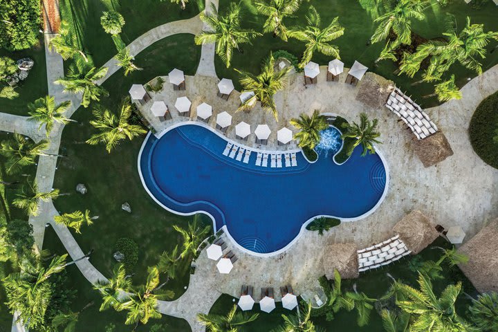 Aerial view of the pool