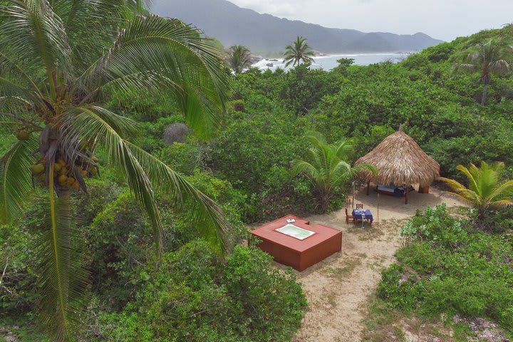 Vista área de la zona con jacuzzi