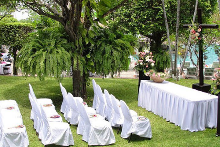 Se pueden celebrar eventos en los jardines