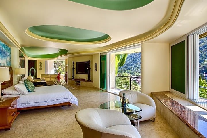 Guest room overlooking the waterfall