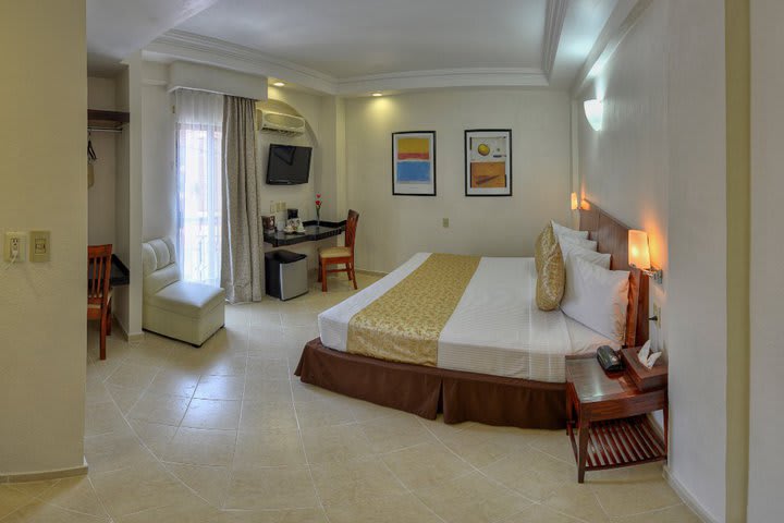 Guest rooms are equipped with air conditioning