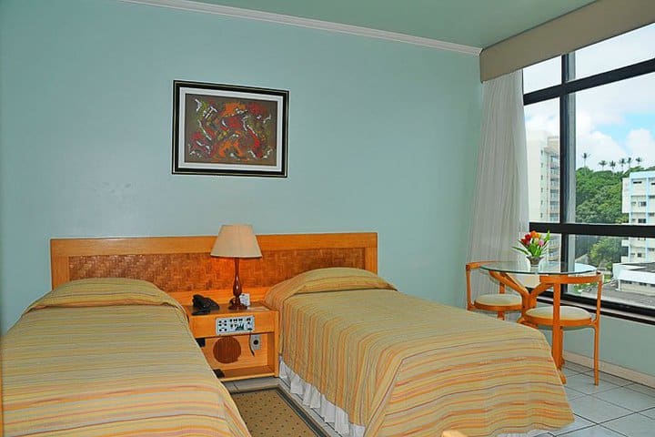 Standard guest room at the Marazul hotel in Salvador de Bahia