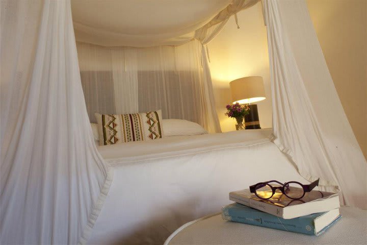 Bedroom in the villa at CasaSandra, Holbox