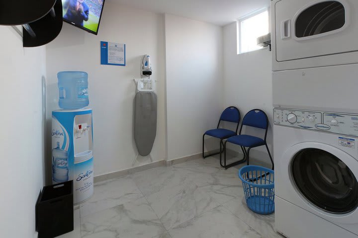 There is also a self-service laundry