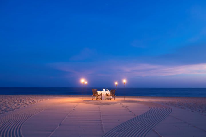 Cena romántica en la playa