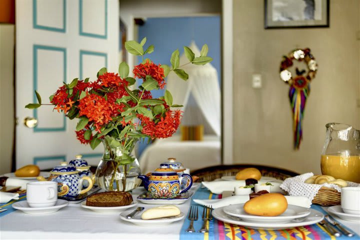 Breakfast in the Sueno villa at CasaSandra, Holbox