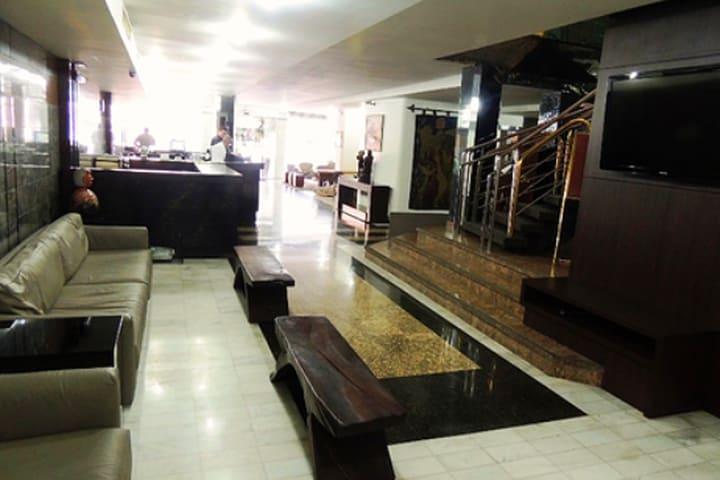 Lobby en el Serrana Palace, hotel cerca del Mercado Central en Belo Horizonte