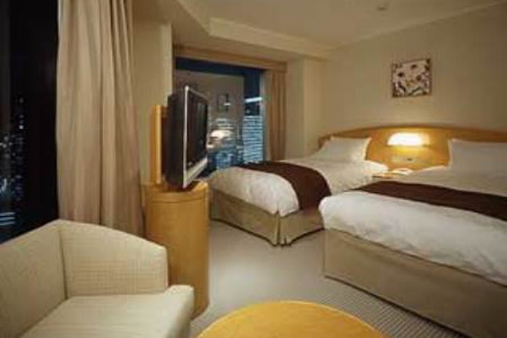 Accommodations at the Shinagawa Prince hotel in Tokyo are equipped with LCD TV