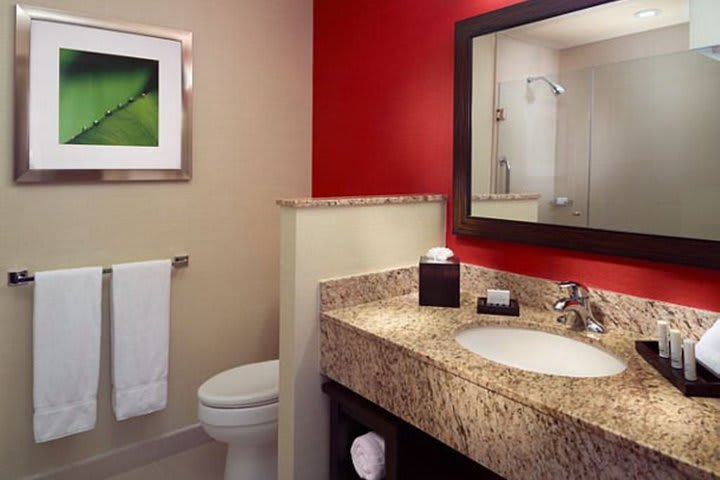 Private guest bathroom with shower