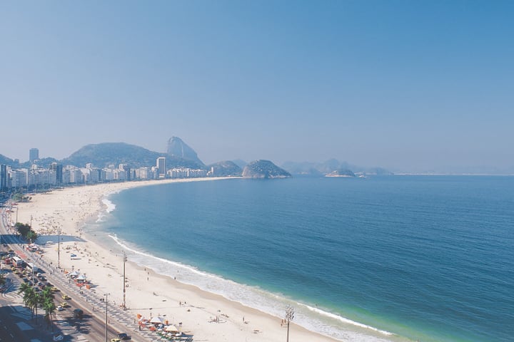 Vista de la playa de Copacabana