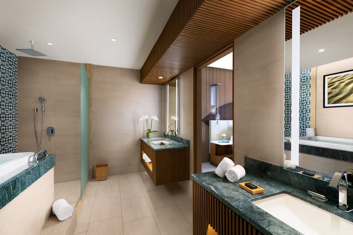 Bathroom in a suite