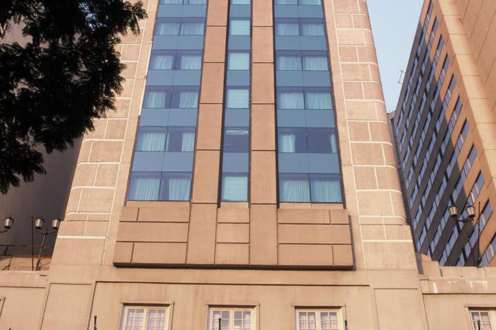 Facade of the Panamericano hotel, in Buenos Aires