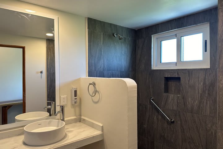 Interior of a private guest bathroom