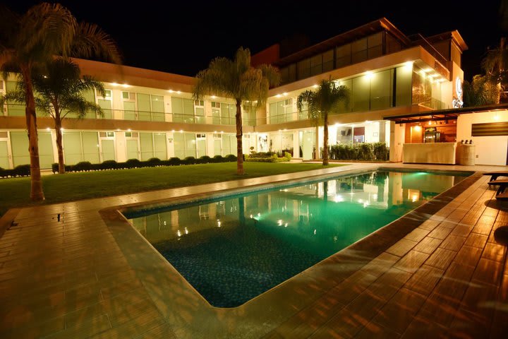 Night view of the pool