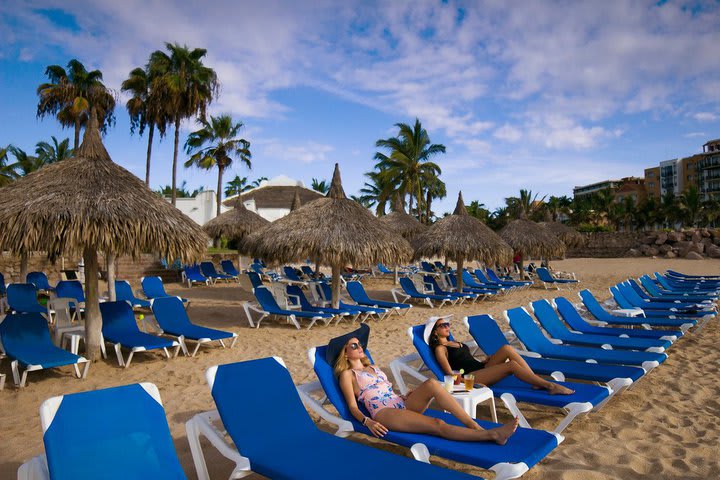 Área de camastro en la playa