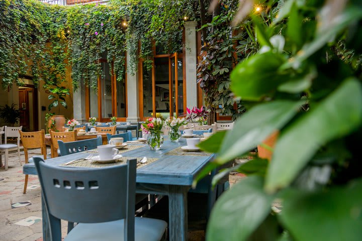 Tables in the restaurant