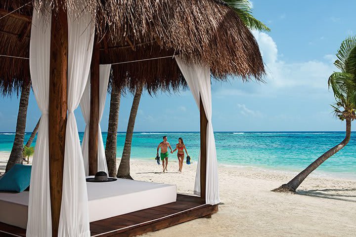 Beach with Balinese beds