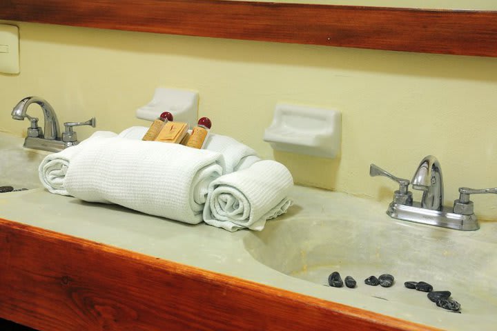 Guest bathroom with amenities