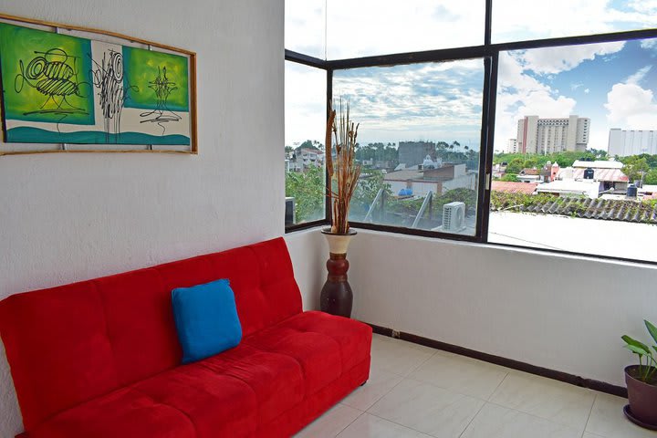 Sitting area in a suite with one bedroom