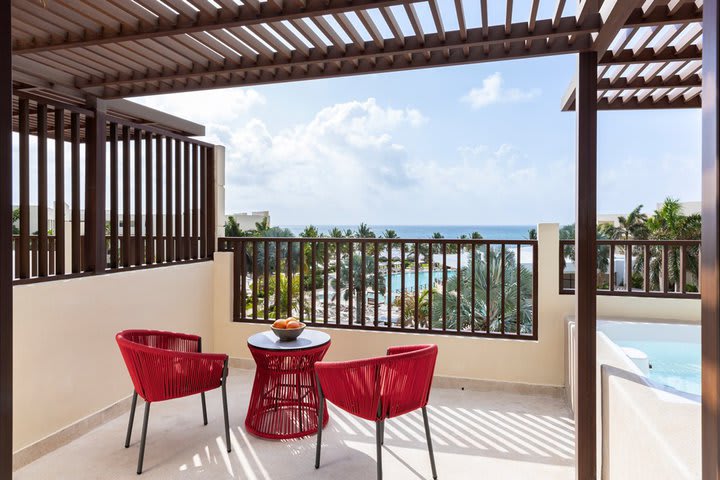 Balcony with Jacuzzi in a suite