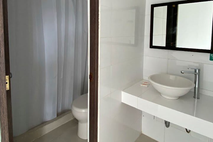 Interior de un baño privado