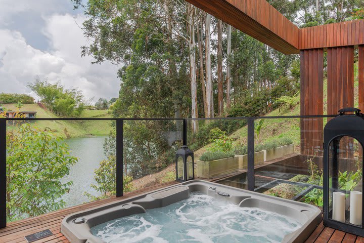 Jacuzzi in a cabin