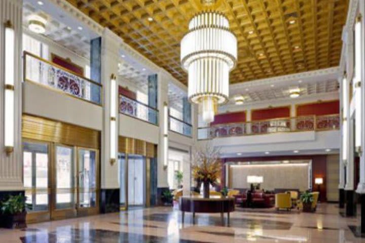 Lobby at the Wyndham New Yorker Hotel