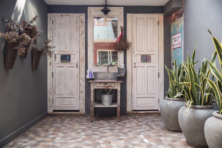 Restrooms in the garden area