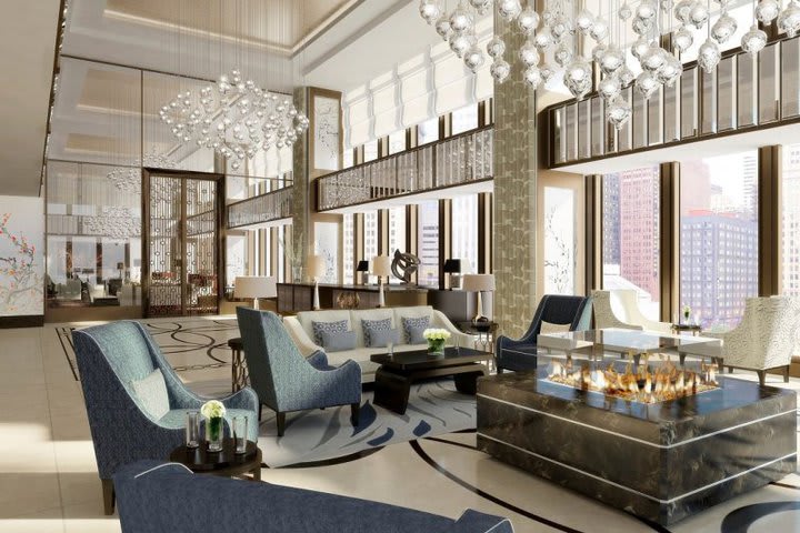 Decoration at The Langham hotel in Chicago is inspired by the mid 20th-century