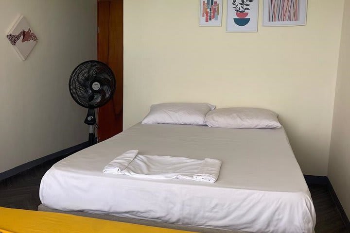 Habitación con ventilador