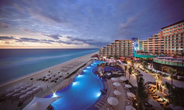 Panoramic view of the main pool