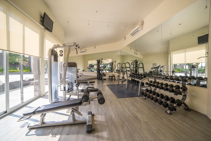 Fitness center with cardiovascular equipment