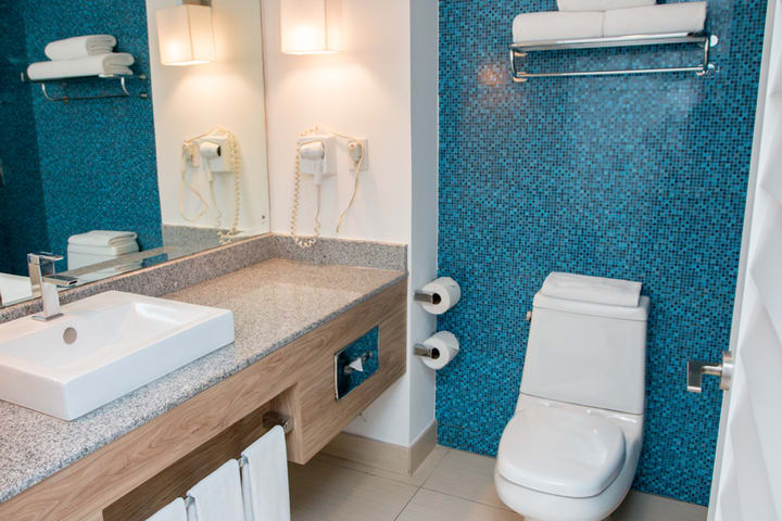 Interior de un baño privado de una habitación