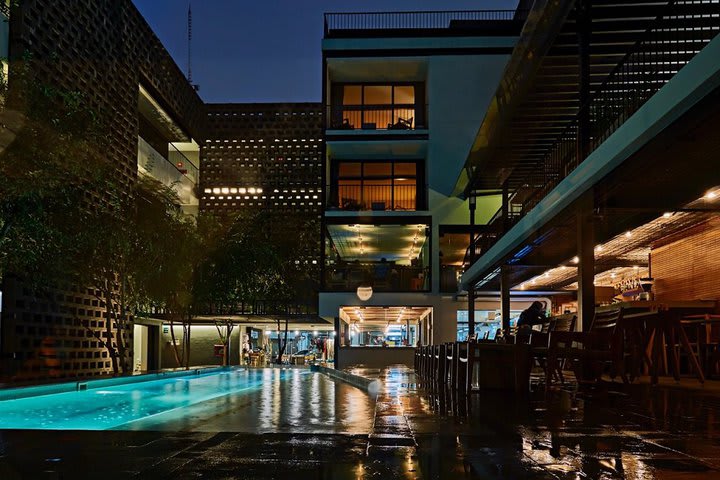 Pool at night