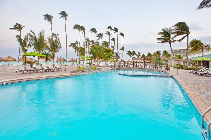 The hotel has three pools