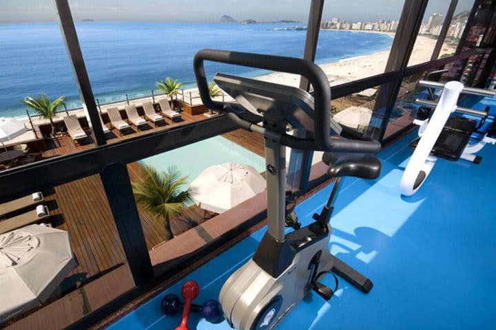 View from the fitness center at the Porto Bay Rio Internacional Hotel