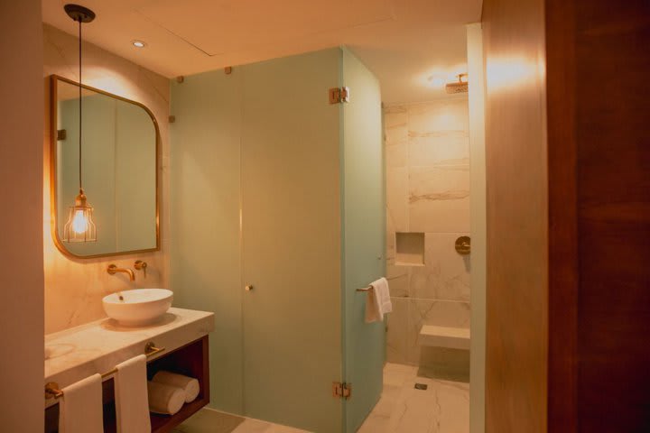 Private guest bathroom