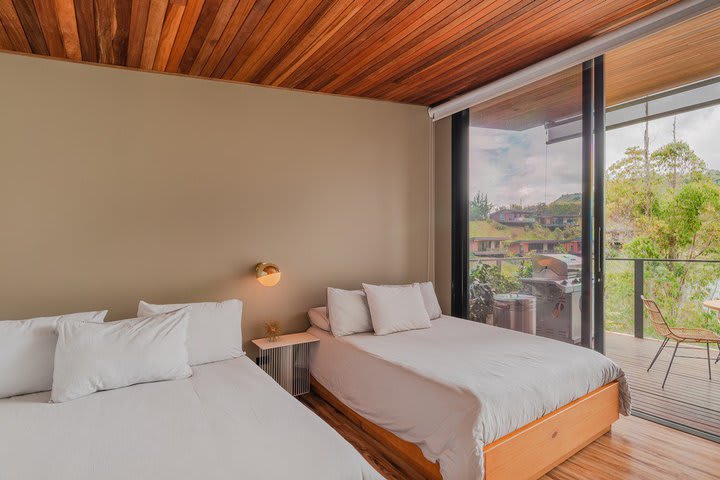 View of the secondary bedroom in a cabin