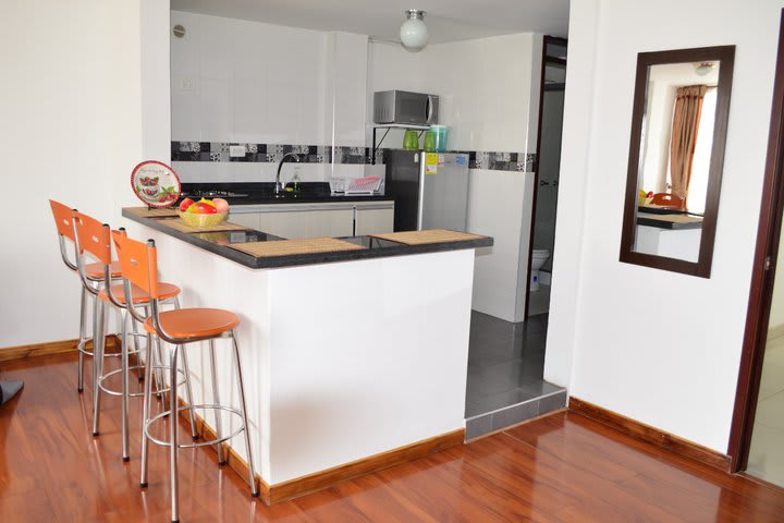 Cocina de un apartaestudio