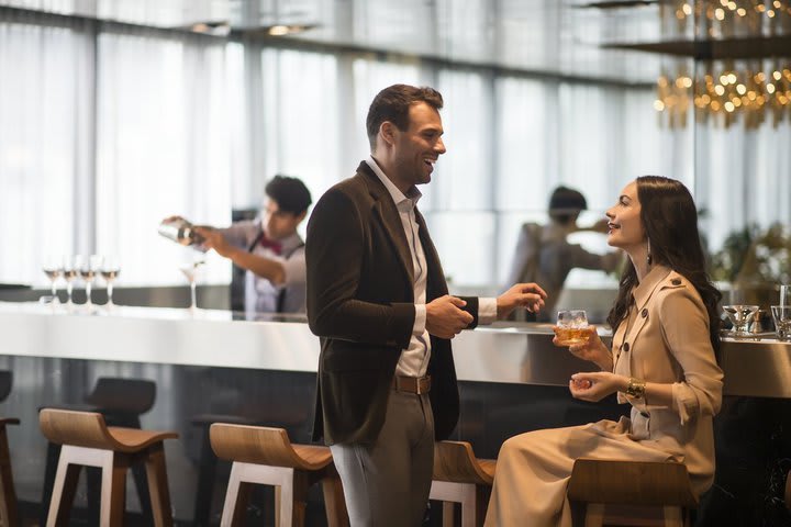 The bar serves a variety of domestic and imported drinks