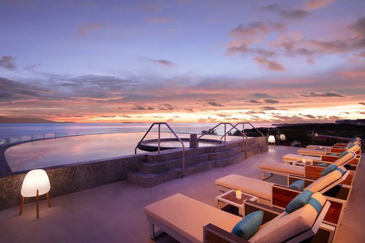 Terrace overlooking the ocean