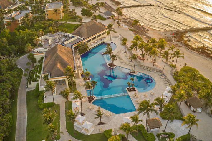 Aerial view of the hotel