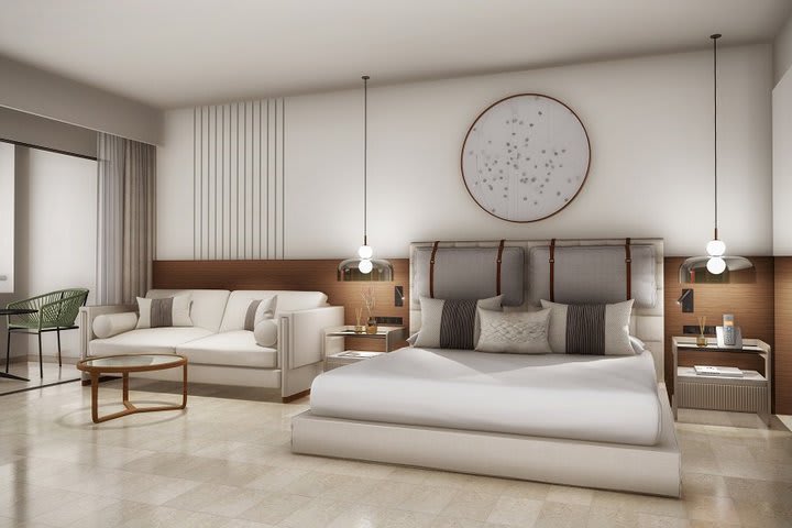 Junior suite with sofa bed (computer-generated image)