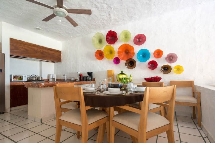 Dining area in a villa