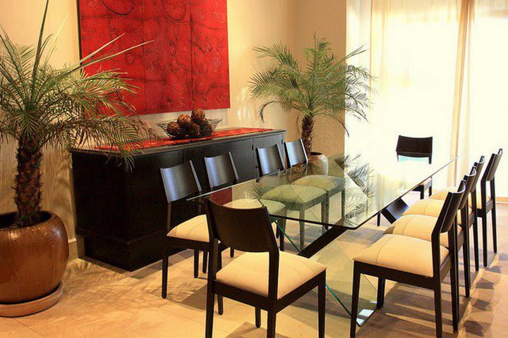 Dining area in the four-bedroom suite