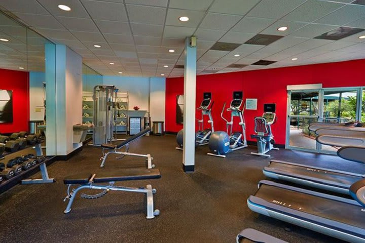 Fitness center at the property